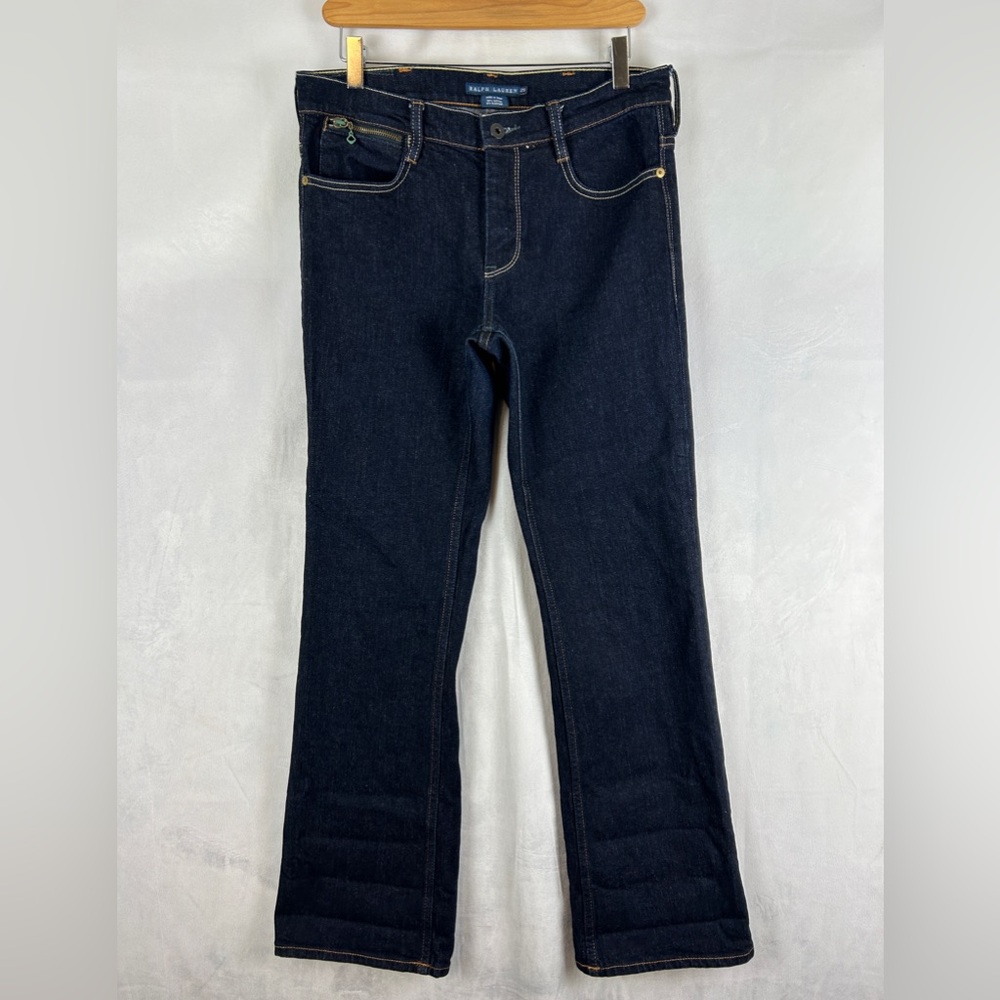 RALPH LAUREN Blue Label Jeans Tribeca 114‎ Indigo Size 29 Bootcut Western Dark